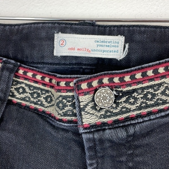 𝅺ANTHROPOLOGIE Odd Molly Embroidered Skinny Jeans - Picture 6 of 14